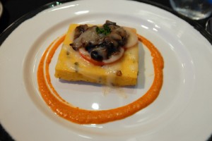 29 Disney Alaska Cruise food Roma Tomato and Portobello Mushrooms on Polenta Cake | domesticated-engineer.com