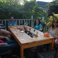  DIY Patio Table with Built-in Beer/Wine Coolers