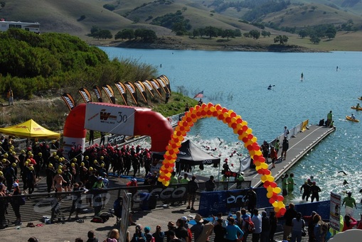 Wildflower half ironman swim start