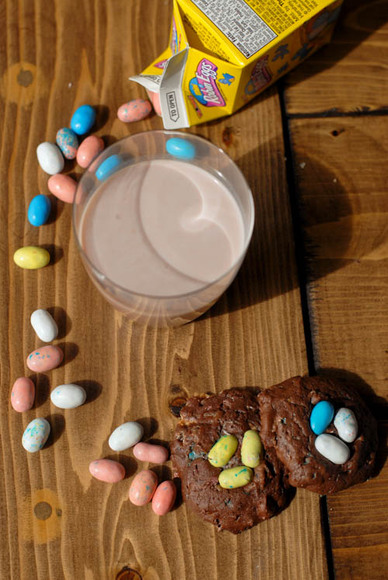 Chocolate Malted Robins Eggs Cookies