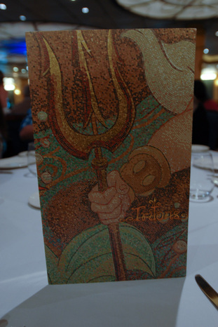 Disney Alaska Cruise Tritons Dinner menu