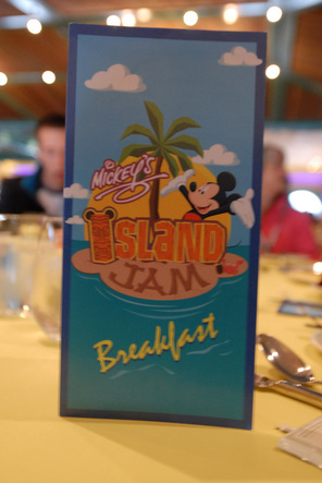 Character breakfast menu Disney Alaska Cruise 
