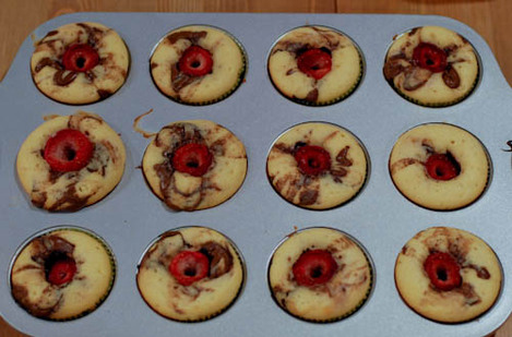 strawberry banana nutella crepe cupcakes