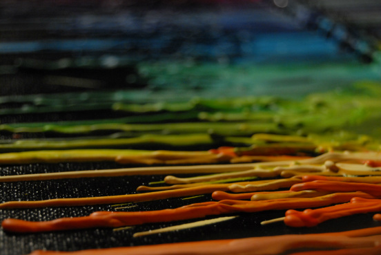 DIY Crayon Art with black background 