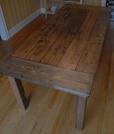 DIY Farmhouse table finish
