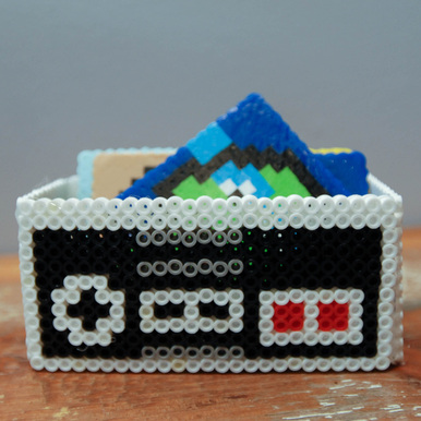 Chicago Bears and Ninja Turtle 8-bit drink Coasters perler beads